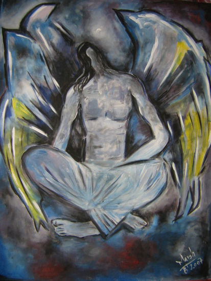 "Mi ángel guardian" Acrylic Canvas Nude Paintings