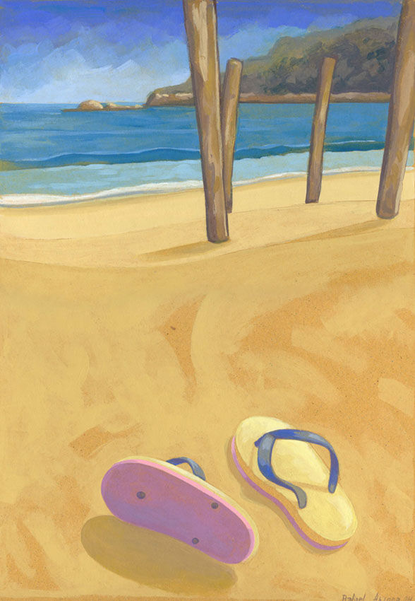 Sandalias abandonadas