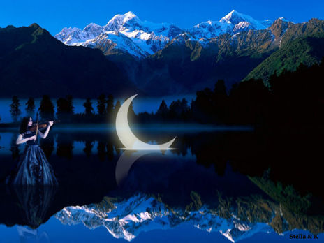 La luna en el lago