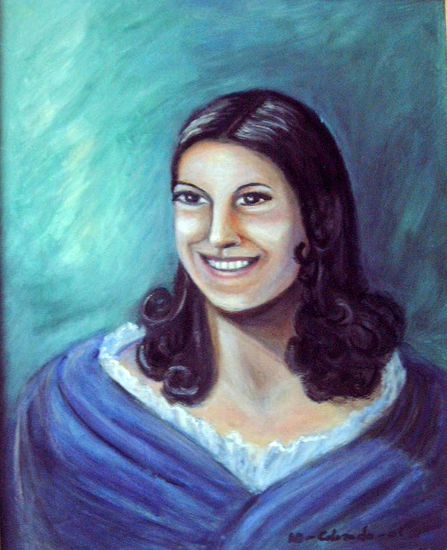 E. S. D. A LOS 16 Oil Canvas Portrait