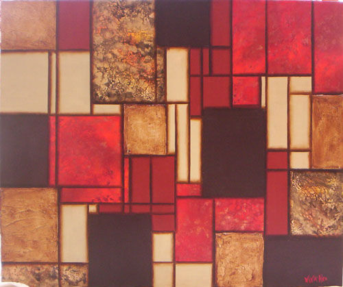 mondrian´s place Mixed media Canvas Others