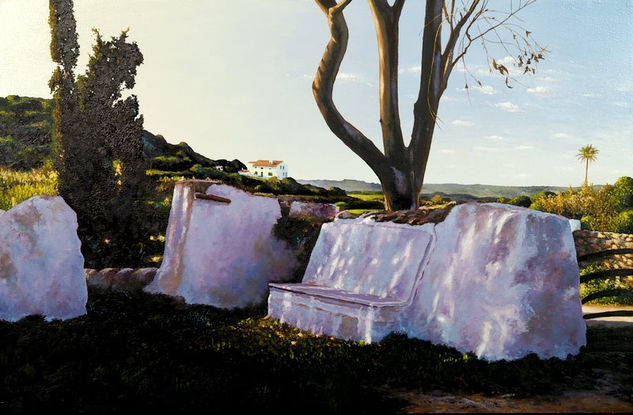 descanso al atardecer en Menorca Oil Panel Landscaping