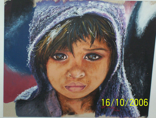 niño guaraní Acrylic Others Portrait