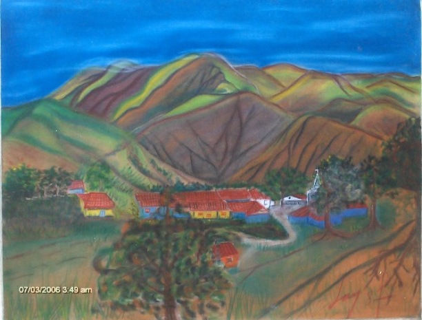 paisaje andino Pastel Card Landscaping