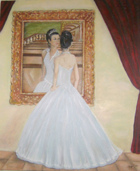 Quinceañera Óleo Lienzo Retrato