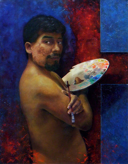 "Autorretrato" Oil Canvas Figure Painting