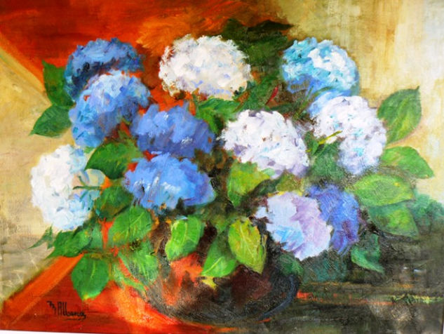 hortensias Oil Canvas Floral Painting