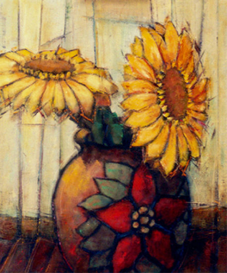 Girasoles II Óleo Lienzo Floral