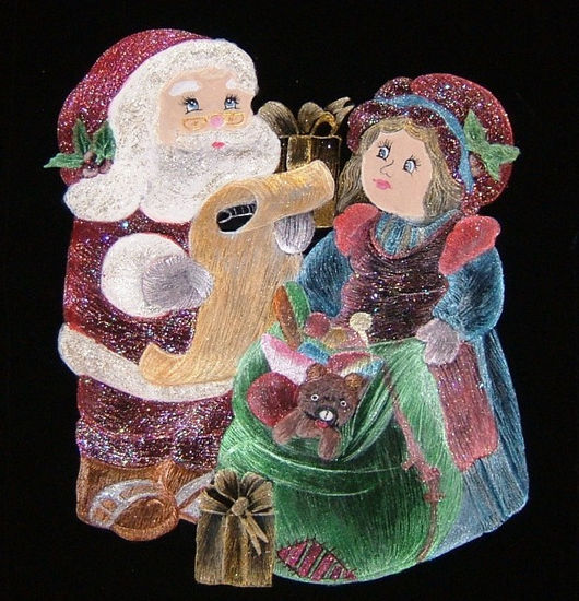 Papa noel Oil Canvas Figure Painting