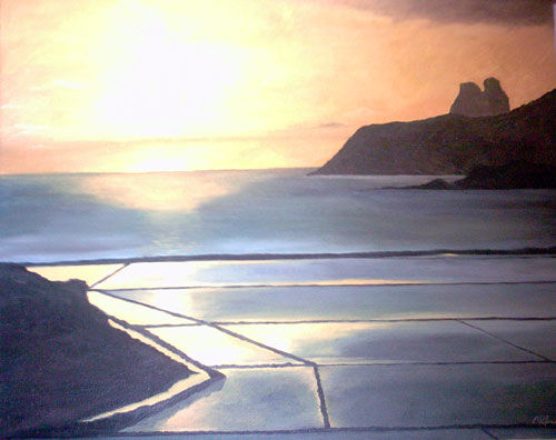 Las Salinas Oil Canvas