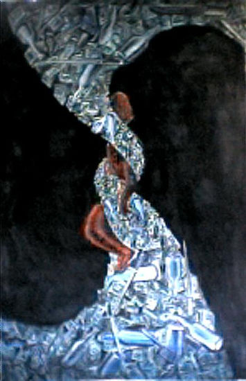 Constriccion (Constriction) Oil Canvas Figure Painting