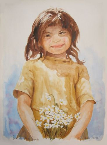 Primavera de Pomán Watercolour Card Portrait