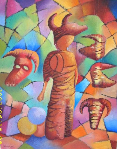 De Carnaval Oil Canvas Figure Painting