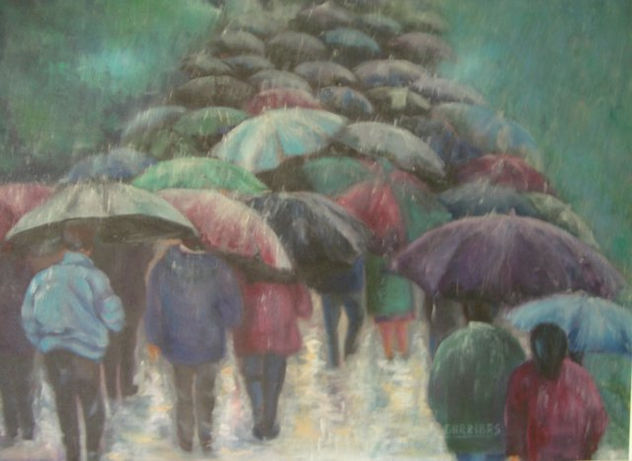 Camino de lluvia y tristeza