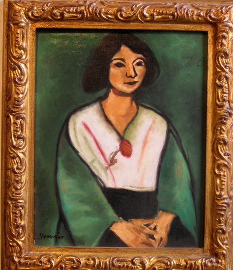 Reprucción artistica del cuadro "La Dama de Verde" Óleo Lienzo Retrato