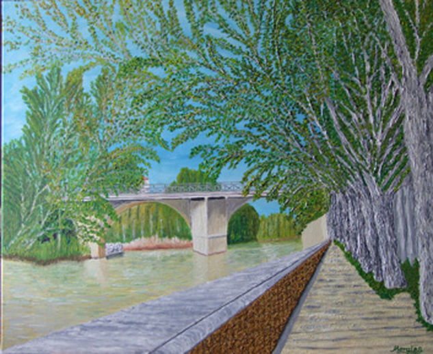 Puente Aranda Oil Canvas Landscaping