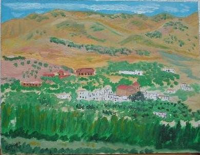 Alpujarra Almería Fondón ,Benecid Oil Canvas Landscaping