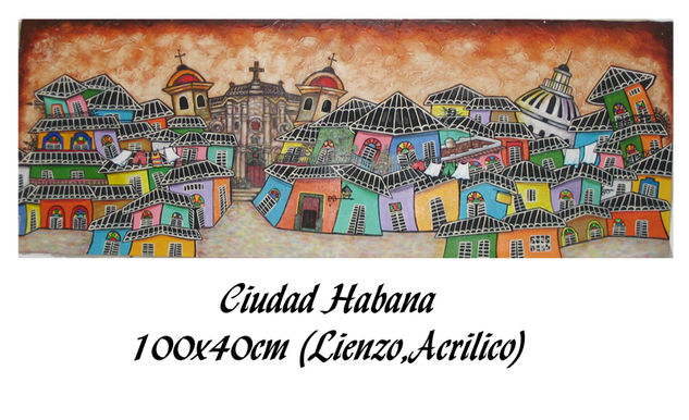 Ciudad Hbana Acrylic Canvas Landscaping