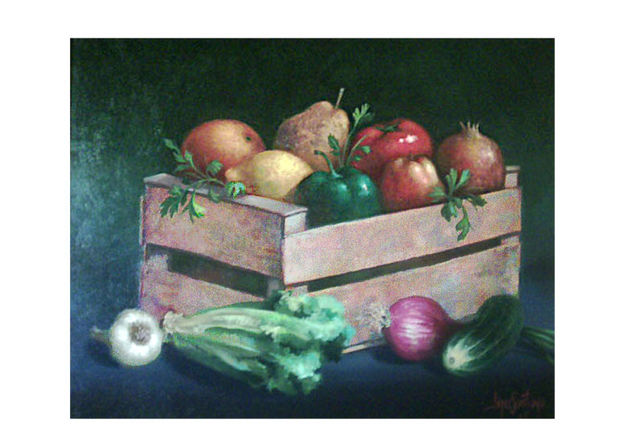 CANASTA DE FRUTAS Oil Canvas Still Life Paintings