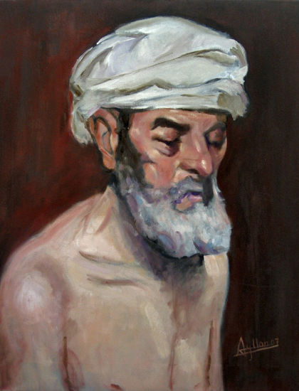 Anciano Oil Canvas Portrait