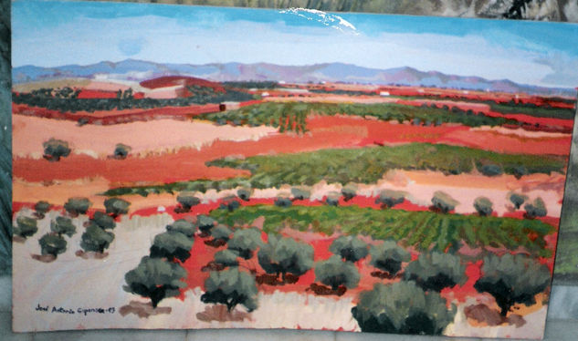 Por Bolaños Oil Panel Landscaping