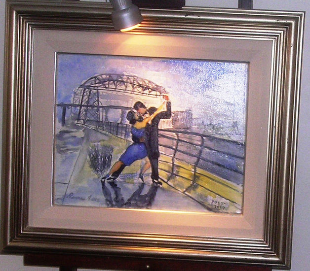 Tango al amanecer Media Mixta Lienzo Paisaje