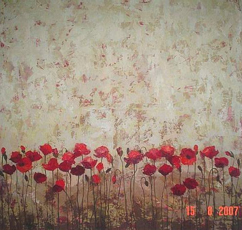 Flores de Amapolas Oil Canvas Floral Painting