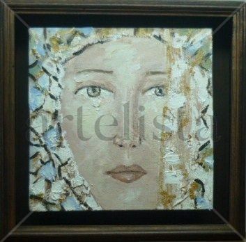 serie virgencita del valle Acrylic Canvas Figure Painting