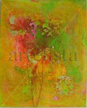 jardin 2 Acrylic Canvas Floral Painting