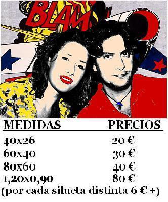RETRATO POP PAREJA AVIÓN