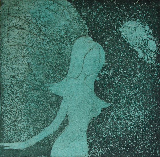 Yo: angel Aquatint