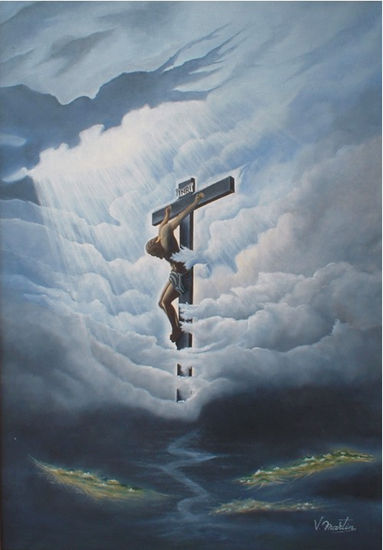 Cristo de Resureccion Oil Canvas