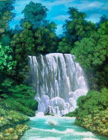 La Cascada Oil Canvas Landscaping