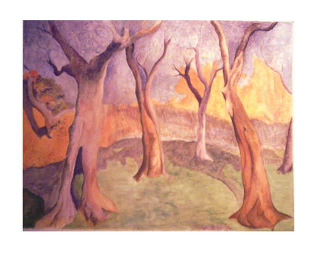 Bosque en otoño Gouache Paper Landscaping