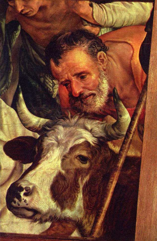 Anbetung de los pastores, detalle