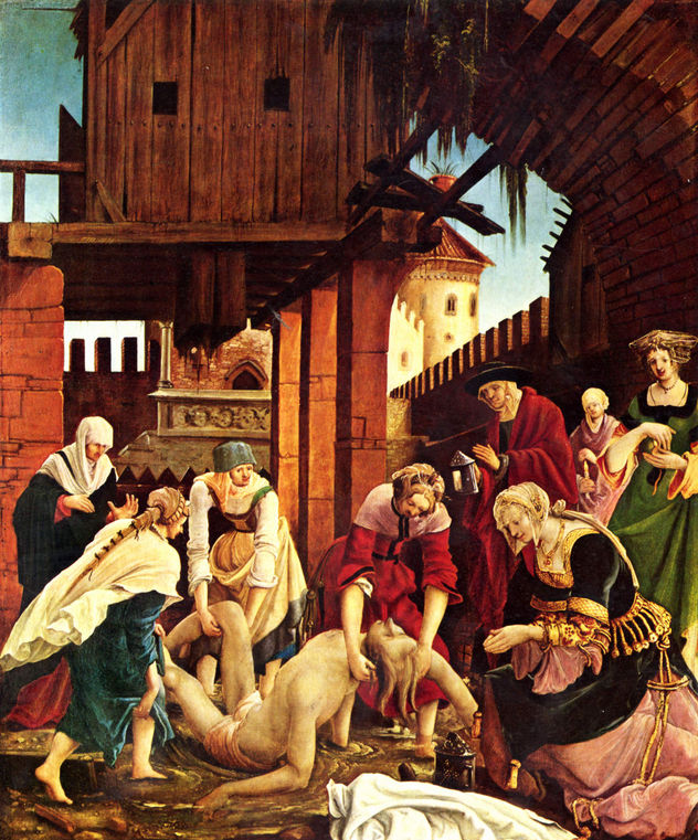 Sebastiansaltar del monasterio de canónigos agustinos de San Florián cerca de Linz, ala exterior derecha, escena