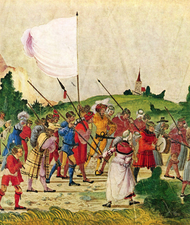 Triunfo del emperador Maximiliano, escena