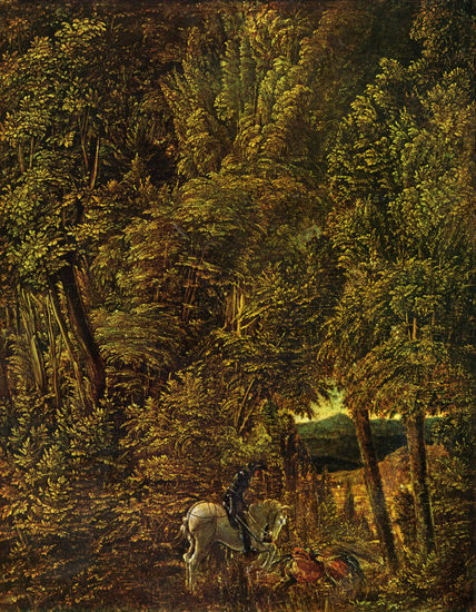 Wooded Landscape with the Fight of Saint George against the Dragon 