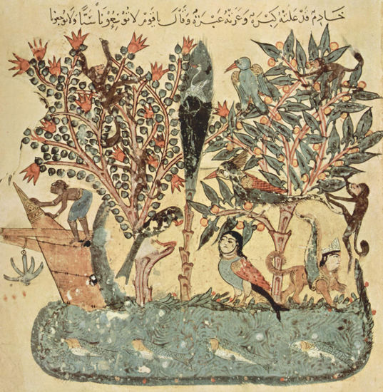 Maqâmât (Reuniones) de al-Harîrî, escena 