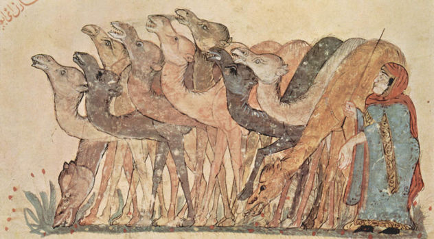 Maqâmât (Reuniones) de al-Harîrî, escena