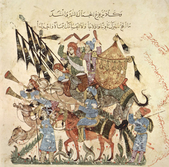 Maqâmât (Reuniones) de al-Harîrî, escena 