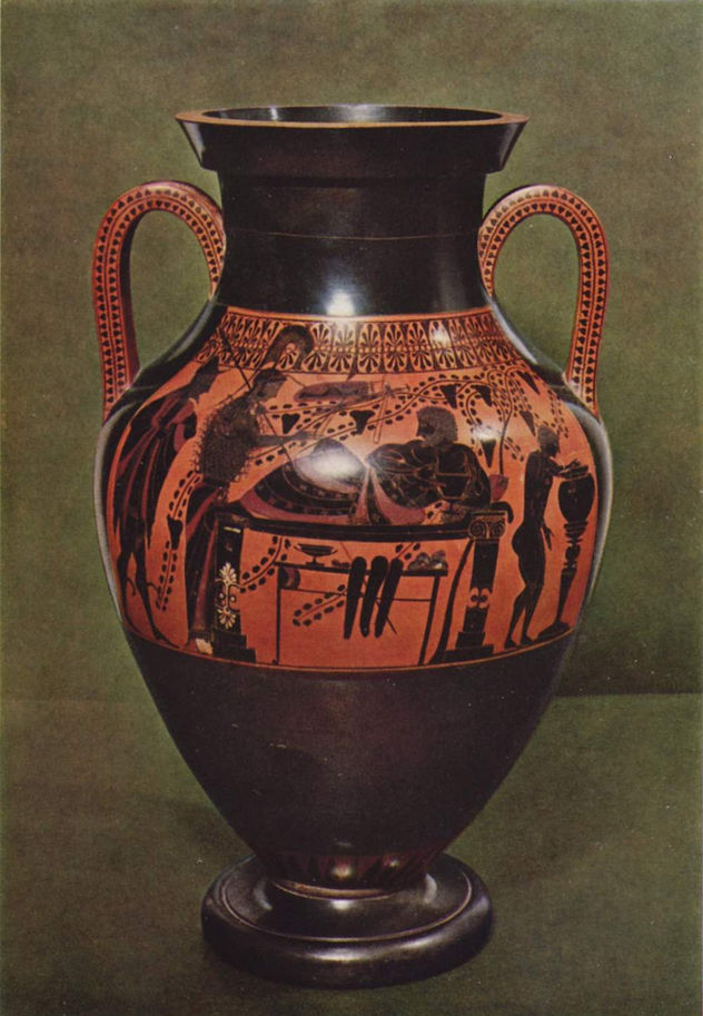 Heracles en el lecho de descanso (reverso)