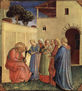 Registration of the name for the baptism, fragment of a polyptych