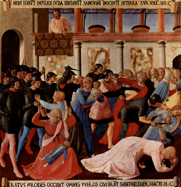Série de pinturas de escenas de la vida de Cristo para un amario para guardar la cubertería de plata. Escena