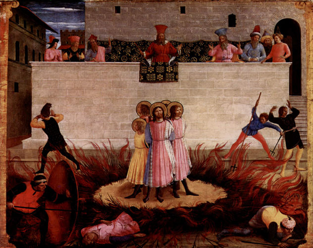 Altar Mayor de los Santos Cósme y Damián del monasterio dominici de San Marco en Florencia, predela, cuarta escena