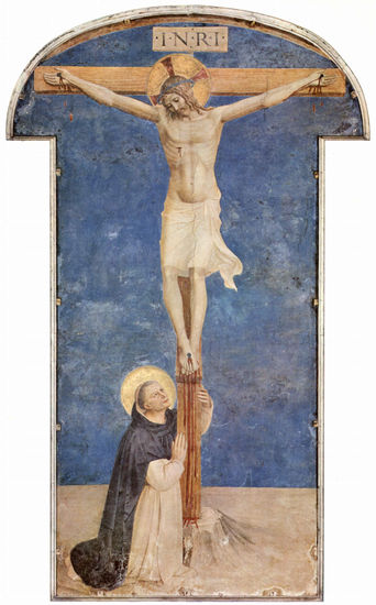 Saint Dominic by the Cross of Christ 