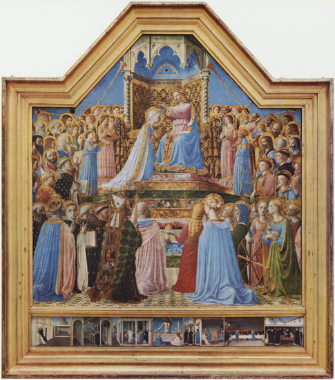 Coronación de María y escenas de la vida de Santo Domingo 