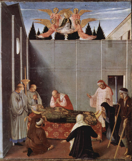 Table of the predella of the triptych of Santo Domingo in Perugia dedicated to the life of Saint Nicholas of Bari, scene 