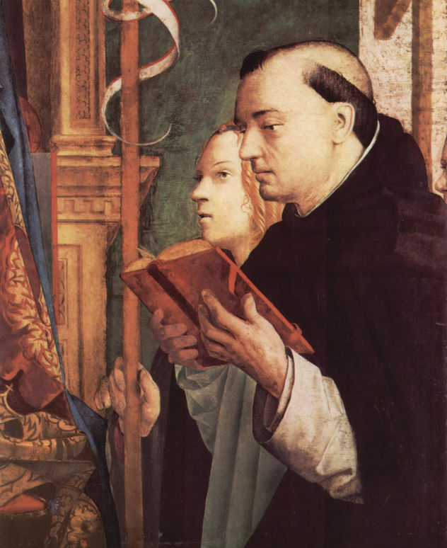 Fragmento de la Pala de San Cassiano, Venecia, San Domingo y Santa Úrsula