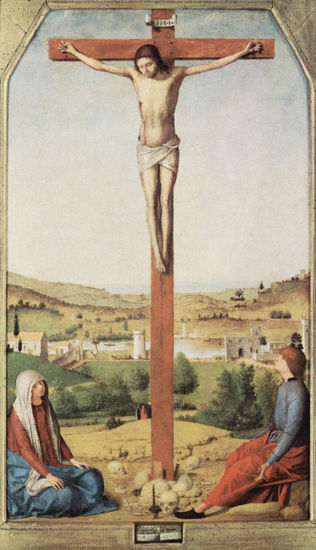 Crucifixion, with Mary and John 